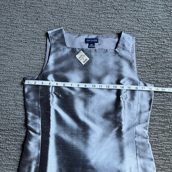 Ann Taylor Women's Silk Saree Shell/Tank Set Silver & Black Size 6 NWT - Picture 5 of 16